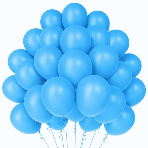 WAREHOUSE 50 Stück Luftballons Geburtstag Ballons Helium Luftballons Bunt Luftballon Girlande für luftballons hochzeit, luftballons geburtstag ballon girlande, Taufe Deko.(Hellblau-18） von WAREHOUSE