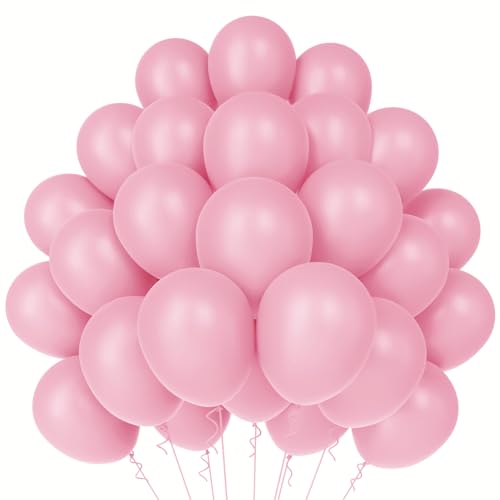 WAREHOUSE 50 Stück Rosa Luftballons Geburtstag Ballons Helium Luftballons Bunt Luftballon Girlande für luftballons hochzeit, luftballons geburtstag ballon girlande, Taufe Deko.(Maca-Pulver-25) von WAREHOUSE