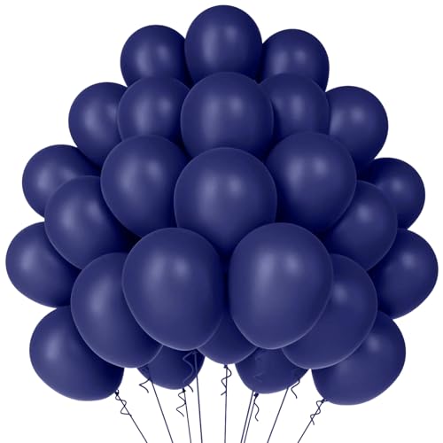 WAREHOUSE 50 Stück blau Luftballons Geburtstag Ballons Helium Luftballons Bunt Luftballon Girlande für luftballons hochzeit, luftballons geburtstag ballon girlande, Taufe Deko.(Nachtblau-15） von WAREHOUSE