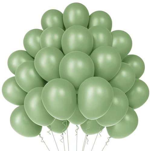 WAREHOUSE 50 Stück grün Luftballons Geburtstag Ballons Helium Luftballons Bunt Luftballon Girlande für luftballons hochzeit, luftballons geburtstag ballon girlande, Taufe Deko.(Avocadogrün-9） von WAREHOUSE