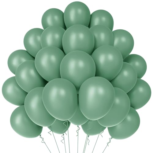 WAREHOUSE 50 Stück grün Luftballons Geburtstag Ballons Helium Luftballons Bunt Luftballon Girlande für luftballons hochzeit, luftballons geburtstag ballon girlande, Taufe Deko.(Bohnengrün-8） von WAREHOUSE