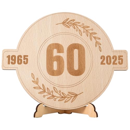 WAREHOUSE 60 Jahre alt Geburtstagskarten aus Holz, kreative Geburtstagsgeschenkkarten aus Holz, Geburtstagsdekoration, Jahrestag Hochzeitstag und glücklichen Ruhestand für Männer, Frauen. (60) von WAREHOUSE
