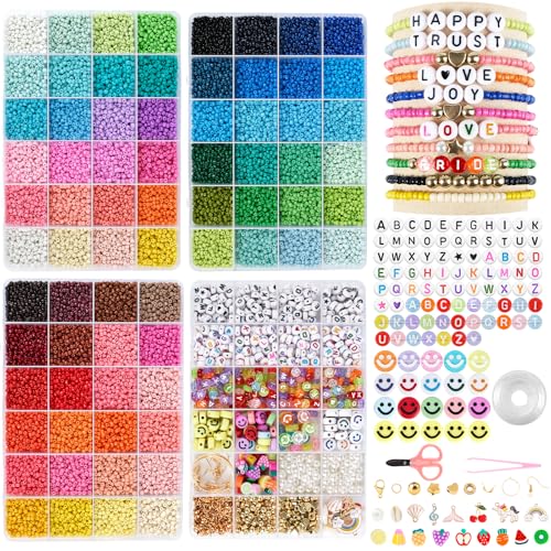 WAREHOUSE 72 Farbe 36000 Stück 3mm Selber Machen Perlen für Armbänder Bastbeln Perlen zum Auffädeln mit Bunte Buchstabenperlen für DIY Geschenkidee WAREHOUSE 72 Farbe 36000 Stück 3mm Selber Machen Perlen für Armbänder Bastbeln Perlen zum Auffädeln mit Bunte Buchstabenperlen für DIY Geschenkidee von WAREHOUSE