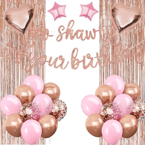 Los Shawty Es ist Ihr Geburtstags-Banner Luftballons Set (Roségold) von WARRENSON