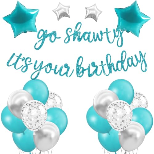 Los Shawty Es ist Ihr Geburtstags-Banner Luftballons Set (grün) von WARRENSON