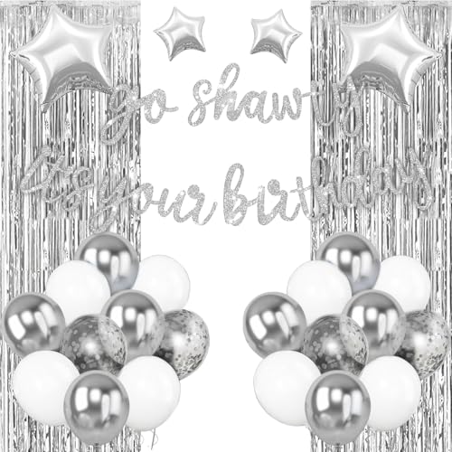 Los Shawty Es ist Ihr Geburtstags-Banner Luftballons Set (silber) von WARRENSON