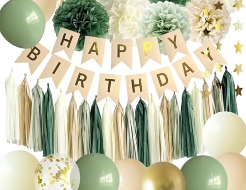 Salbeigrün Happy Birthday Party Dekorationen Retro Grün Nude Elfenbein Dunkel Olive Latex Ballons Salbeigrün Happy Birthday Party Dekorationen Retro Grün Nude Elfenbein Dunkel Olive Latex Ballons von WARRENSON