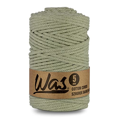 WAS Baumwollkordel mit Polyesterkern 5 mm 100m Baumwollgarn DIY Makramee Stricken Cotton Cord Oliv ideal für Makramee Handwerk Baumwollseil für Basteln WAS Baumwollkordel mit Polyesterkern 5 mm 100m Baumwollgarn DIY Makramee Stricken Cotton Cord Oliv ideal für Makramee Handwerk Baumwollseil für Basteln von WAS