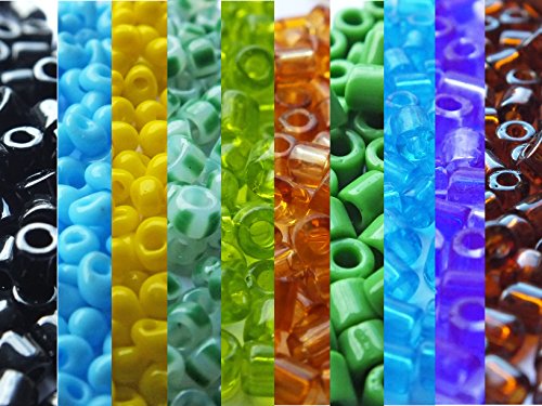WASO-Hobby - TOHO Beads Glasperlen - 10 Beutel a 20g. Ø ca. 3mm - diverse Farben von WASO-Hobby