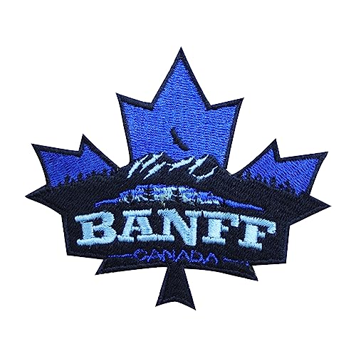 Aufnäher, Ahornblatt, Banff-Aufnäher, bestickt, zum Aufbügeln, Aufnähen, für Kleidung etc. 8,5 x 7 cm Aufnäher, Ahornblatt, Banff-Aufnäher, bestickt, zum Aufbügeln, Aufnähen, für Kleidung etc. 8,5 x 7 cm von WASPRO