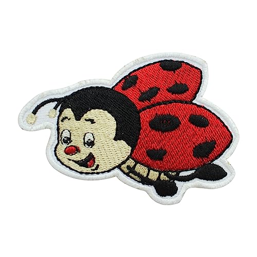 Aufnäher, Motiv: Marienkäfer / Kinderreime, bestickt, zum Aufbügeln oder Aufnähen, für Kleidung etc., 8 x 5,5 cm Aufnäher, Motiv: Marienkäfer / Kinderreime, bestickt, zum Aufbügeln oder Aufnähen, für Kleidung etc., 8 x 5,5 cm von WASPRO