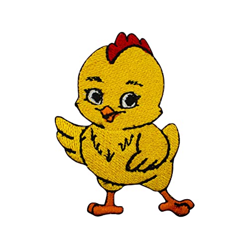 WASPRO Aufnäher, Motiv: Huhn, Tier, Küken, Cartoon, Bestickt, 7,5 x 5 cm, 1 Stück, Rund, Dreieckig, Applikation, Aufbügeln WASPRO Aufnäher, Motiv: Huhn, Tier, Küken, Cartoon, Bestickt, 7,5 x 5 cm, 1 Stück, Rund, Dreieckig, Applikation, Aufbügeln von WASPRO
