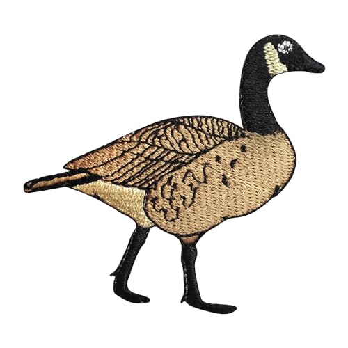 WASPRO Aufnäher mit Gänsemotiv, bestickt, zum Aufbügeln oder Aufnähen, Abzeichen für Kleidung usw., 7 x 7 cm von WASPRO