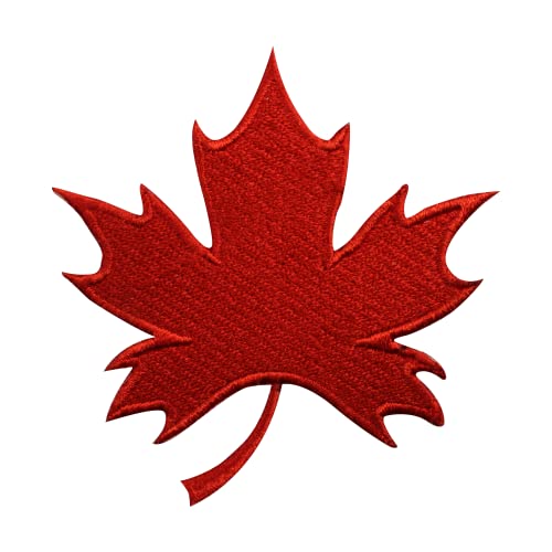 Aufnäher mit Kanada-Flagge, Ahorn, rotes Ahornblatt, bestickt, zum Aufbügeln, Aufnähen, für Kleidung etc. 7,5 cm von WASPRO