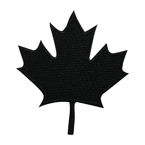 Aufnäher mit Kanada-Flagge, Ahorn, schwarzes Ahornblatt, bestickt, zum Aufbügeln, Aufnähen, für Kleidung etc. 7,5 cm von WASPRO
