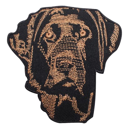 Aufnäher mit braunem Labrador-Motiv, bestickt, zum Aufnähen oder Aufbügeln, 8 x 8,5 cm von WASPRO