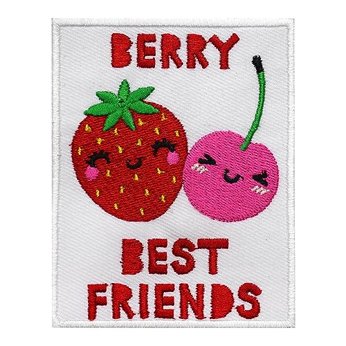 Berry Best Friends Patch, Humurous Patch, bestickt, zum Aufbügeln oder Aufnähen, für Kleidung usw. 9 x 7 cm Berry Best Friends Patch, Humurous Patch, bestickt, zum Aufbügeln oder Aufnähen, für Kleidung usw. 9 x 7 cm von WASPRO