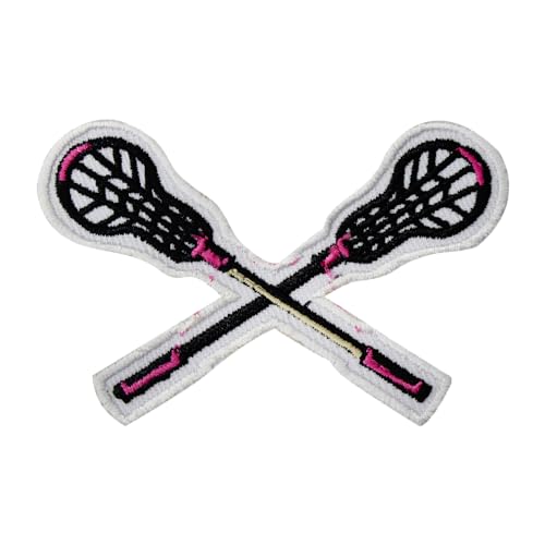 Lacrosse Sticks, Lacrosse Patch, bestickt, zum Aufbügeln oder Aufnähen, Abzeichen für Kleidung usw., 8 x 5,5 cm Lacrosse Sticks, Lacrosse Patch, bestickt, zum Aufbügeln oder Aufnähen, Abzeichen für Kleidung usw., 8 x 5,5 cm von WASPRO