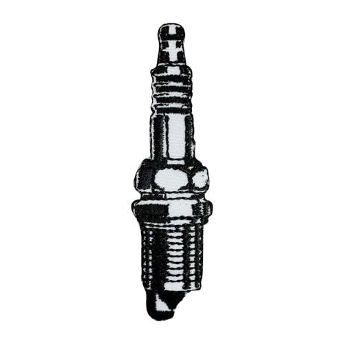 Motorcyle Plugs Patch, Racing Patch, bestickt, zum Aufbügeln oder Aufnähen, Abzeichen für Kleidung usw., 8 x 2 cm von WASPRO