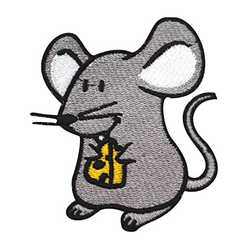 WASPRO Aufnäher zum Aufbügeln oder Aufnähen, Ratten, Maus und Käse, 7 x 5,5 cm, Rechteckig, Quadratisch, Embroidered Fabric Patch, Aufnäher WASPRO Aufnäher zum Aufbügeln oder Aufnähen, Ratten, Maus und Käse, 7 x 5,5 cm, Rechteckig, Quadratisch, Embroidered Fabric Patch, Aufnäher von WASPRO