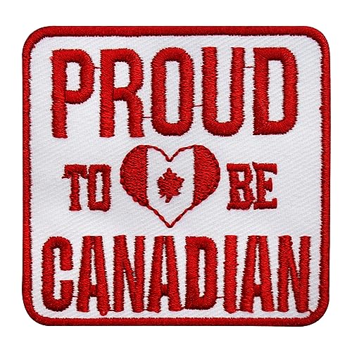 Stolzer Kanadischer Patch, Kanadische Flagge, Patch, bestickt, zum Aufbügeln oder Aufnähen, Abzeichen für Kleidung usw. 7 x 7 cm von WASPRO