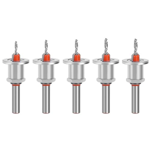 5 Pcs Klopfschraubenbohrer Mit Einstellbarem Stahllegier Legierungs Stahl Taper Counterversinken Bohrer Für Holzprojekte 5 Pcs Klopfschraubenbohrer Mit Einstellbarem Stahllegier Legierungs Stahl Taper Counterversinken Bohrer Für Holzprojekte von WATERBELINE