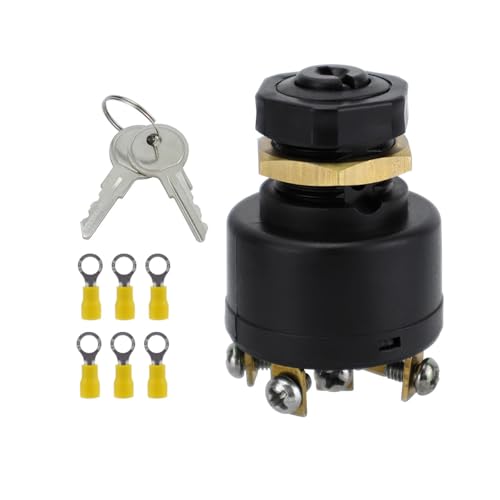 6 Klemmen 12V Auto Boote Zündstarter Switches 3 Position Mit 2 Schlüsselzündungsschaltern von WATERBELINE