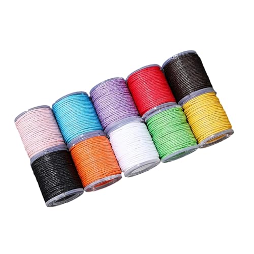 WATERBELINE 10 farbige Schmuck-Stretchschnur für die Schmuckherstellung, weiche, stabile Bastelschnur für Armbänder, Halsketten, Zubehör WATERBELINE 10 farbige Schmuck-Stretchschnur für die Schmuckherstellung, weiche, stabile Bastelschnur für Armbänder, Halsketten, Zubehör von WATERBELINE