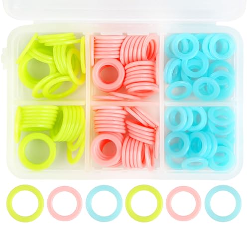 WATERBELINE 5 Box Stitching Markers Crochet Rings Practical Knitting Markers Crochet Markers Knitting Tool for Craft Project von WATERBELINE