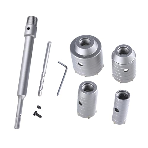 WATERBELINE Beton-Lochsägen-Set, Wandbohrungen, 30, 40, 50, 65 mm, Mauerwerk, Lochsägen-Sets für Beton, Zement, Bric von WATERBELINE