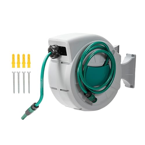 WATERBELINE Einziehbare Gartenschlauchtrommel, wandmontierte Schlauchtrommel, mit Mehrfachsprühdüse, Verriegelung und langsamer Rücklaufsysteme WATERBELINE Einziehbare Gartenschlauchtrommel, wandmontierte Schlauchtrommel, mit Mehrfachsprühdüse, Verriegelung und langsamer Rücklaufsysteme von WATERBELINE