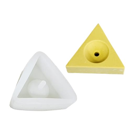 WATERBELINE Geometrische Silikonformen mit Loch für Kerzenhalter, sechseckige Dreiecksform, Silikonformen für Epoxidharz von WATERBELINE