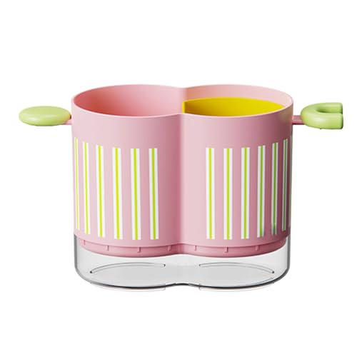 WATERBELINE Küchenutensilien-Organizer mit zwei Fächern und Ablauflöchern für Geschirr, 2 Fächer, Essstäbchen-Käfig WATERBELINE Küchenutensilien-Organizer mit zwei Fächern und Ablauflöchern für Geschirr, 2 Fächer, Essstäbchen-Käfig von WATERBELINE