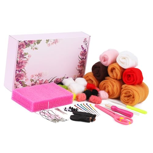 WATERBELINE Nadelfilz-Set mit Tiermotiv, Wollnadelfilz-Starter-Kits, Nadelfilzzubehör für Heimdekoration von WATERBELINE