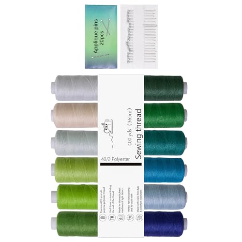 WATERBELINE Nähschnur, 12 Farbtöne, sortiert, stabiles Polyester-Nähgarn-Set zum Basteln, zur Reparatur von Kleidungsstücken und Projekten WATERBELINE Nähschnur, 12 Farbtöne, sortiert, stabiles Polyester-Nähgarn-Set zum Basteln, zur Reparatur von Kleidungsstücken und Projekten von WATERBELINE