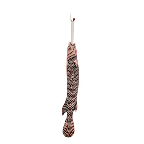 WATERBELINE Nahtentferner in Fischform, Vintage-Stil, Metallnaht-Entferner, Werkzeug zum Nähen, Nadelarbeiten, Entfernen von Faden von WATERBELINE
