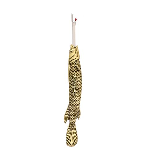 WATERBELINE Nahtentferner in Fischform, Vintage-Stil, Metallnaht-Entferner, Werkzeug zum Nähen, Nadelarbeiten, Entfernen von Faden von WATERBELINE