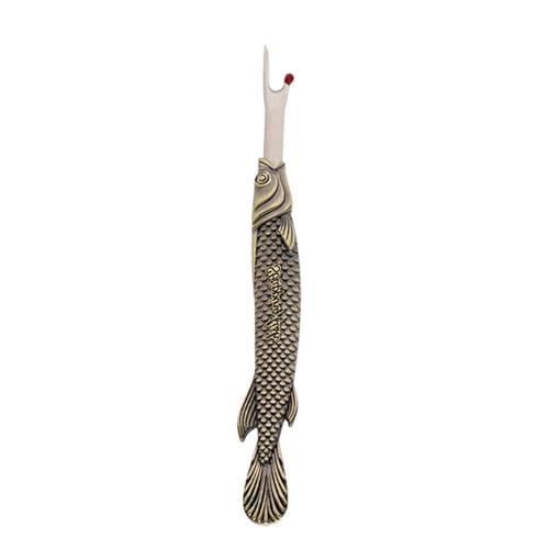 WATERBELINE Nahtentferner in Fischform, Vintage-Stil, Metallnaht-Entferner, Werkzeug zum Nähen, Nadelarbeiten, Entfernen von Faden von WATERBELINE