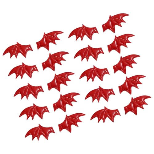 WATERBELINE Robuster Dämonen-Hornflügel aus PU-Leder für Kostüme, Zubehör, schnelle Montage, Designs, Halloween, Bastelkomponenten von WATERBELINE