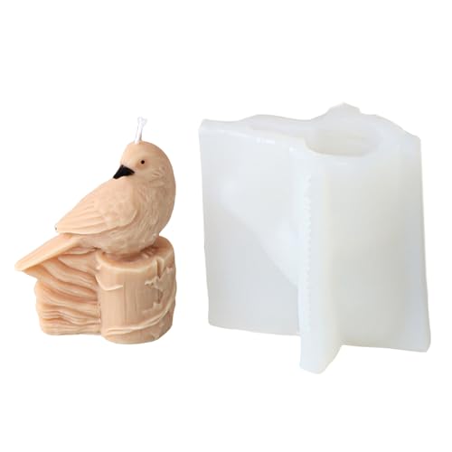WATERBELINE Silikonform mit stehenden Eulen, Tiermotiv, Gipsformen, handgefertigt, Papageienformen, Ornamente, Epoxidharz-Formen von WATERBELINE