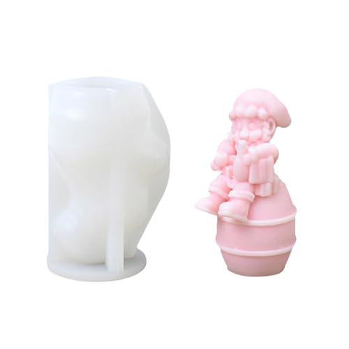 WATERBELINE Weihnachtsmann-Silikonformen für Epoxidharz, Kerzen, Seife, Gips, Dekoration, Gips, Silikonformen für Heimdekoration, Handwerk von WATERBELINE