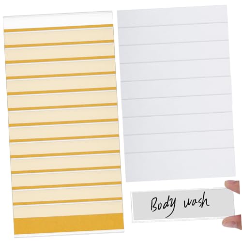 WATIIFUFU 100 Stück Selbstkleber Etikett Rack für Name Schublade klebrig Organisation farbig Inhaber Bin Label Halter Etikettorganisator Kennzeichnungsstreifen Plastikdraht -Regaletikett PVC von WATIIFUFU