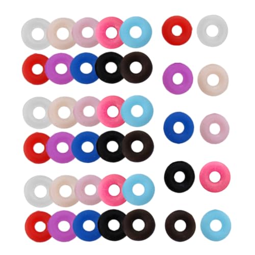 WATIIFUFU 100-teiliges Stopper-Perlen-Set für die Schmuckherstellung rutschfeste Gummi-Abstandshalterperlen für Armbänder Halskettenteile -Zubehör 10 Farben WATIIFUFU 100-teiliges Stopper-Perlen-Set für die Schmuckherstellung rutschfeste Gummi-Abstandshalterperlen für Armbänder Halskettenteile -Zubehör 10 Farben von WATIIFUFU