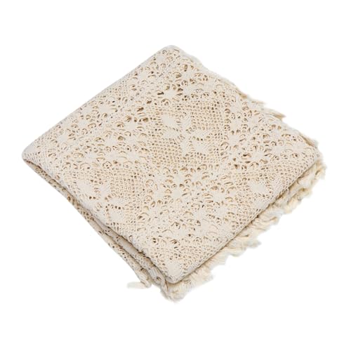 WATIIFUFU 1stück Dekorative Tischdecke Aus Gehäkeltem Baumwollfaden Elegante Tischdekoration Für Esszimmer Hochzeiten Und Besondere Anlässe Mit Fransen WATIIFUFU 1stück Dekorative Tischdecke Aus Gehäkeltem Baumwollfaden Elegante Tischdekoration Für Esszimmer Hochzeiten Und Besondere Anlässe Mit Fransen von WATIIFUFU