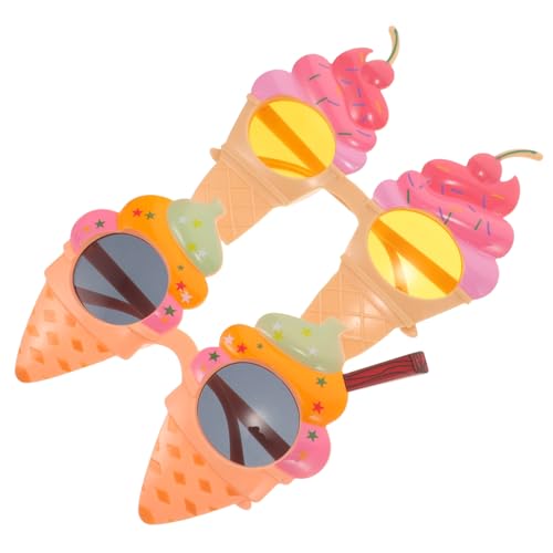 WATIIFUFU 2 Stück Hawaiianische Partybrillen Eiscreme Design Lustige Leichte Sommer Sonnenbrille Wiederverwendbar als Foto Requisite für Strand Mottopartys WATIIFUFU 2 Stück Hawaiianische Partybrillen Eiscreme Design Lustige Leichte Sommer Sonnenbrille Wiederverwendbar als Foto Requisite für Strand Mottopartys von WATIIFUFU