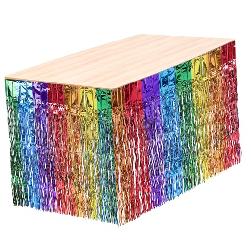 WATIIFUFU 2 Stück Wellenförmige Tischröcke Regenbogenfarben Festliche Tischdekorationen für Partys Geburtstage und Hochzeiten Wiederverwendbar und Vielseitig WATIIFUFU 2 Stück Wellenförmige Tischröcke Regenbogenfarben Festliche Tischdekorationen für Partys Geburtstage und Hochzeiten Wiederverwendbar und Vielseitig von WATIIFUFU