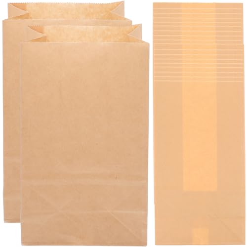 WATIIFUFU 20 Stück Teiliges Waschbare Kraftpapier Aufbewahrungstaschen Multifunktionale Papiertüten für Obst Gemüse Wiederverwendbare Brottüten Umweltfreundliche Küchenlagerungstaschen aus von WATIIFUFU