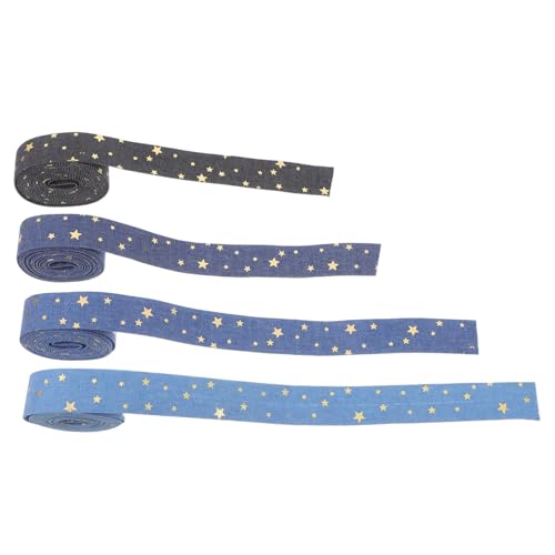 WATIIFUFU 4 Rollen Denim Band mit Goldenen Sternen für Diy Projekte für Dekorationen und Bastelarbeiten Stilvolles und Design für Anwendungen WATIIFUFU 4 Rollen Denim Band mit Goldenen Sternen für Diy Projekte für Dekorationen und Bastelarbeiten Stilvolles und Design für Anwendungen von WATIIFUFU