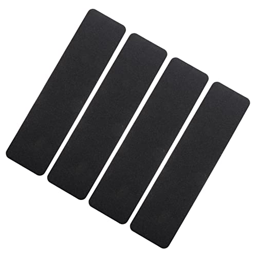 WATIIFUFU Gleitband Für Treppen 4 Stück Vorgeschnittene Schwarze Streifen Treppenstufen Für Den Innenbereich Rutschfestes Klebeband Starke Haftung von WATIIFUFU