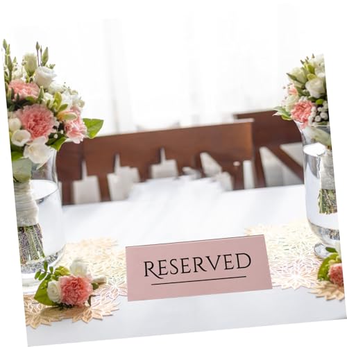 WATIIFUFU 4 Stück Teiliges Acryl Reserved Tischschild Roségold Wetterfest Klare Schrift Wiederverwendbar für Hochzeit Restaurant Event Gäste Sitzplatzreservierung von WATIIFUFU